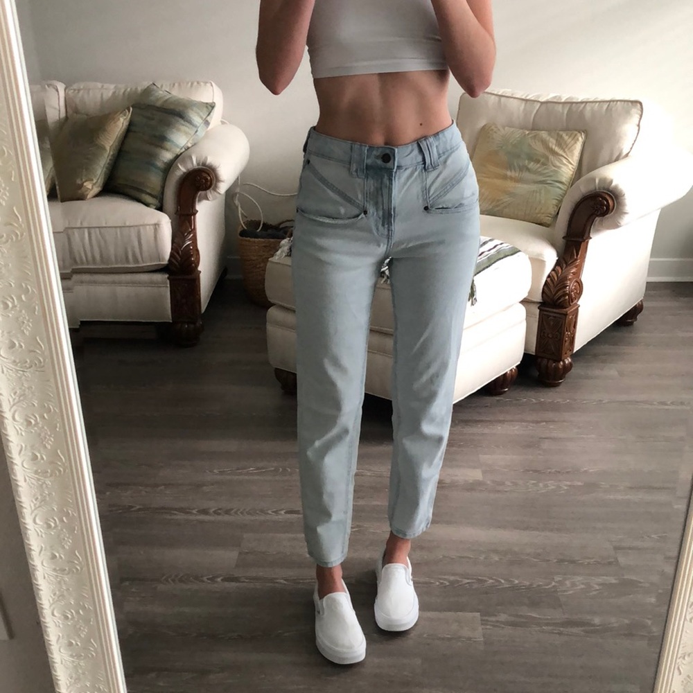 Light wash denim jeans